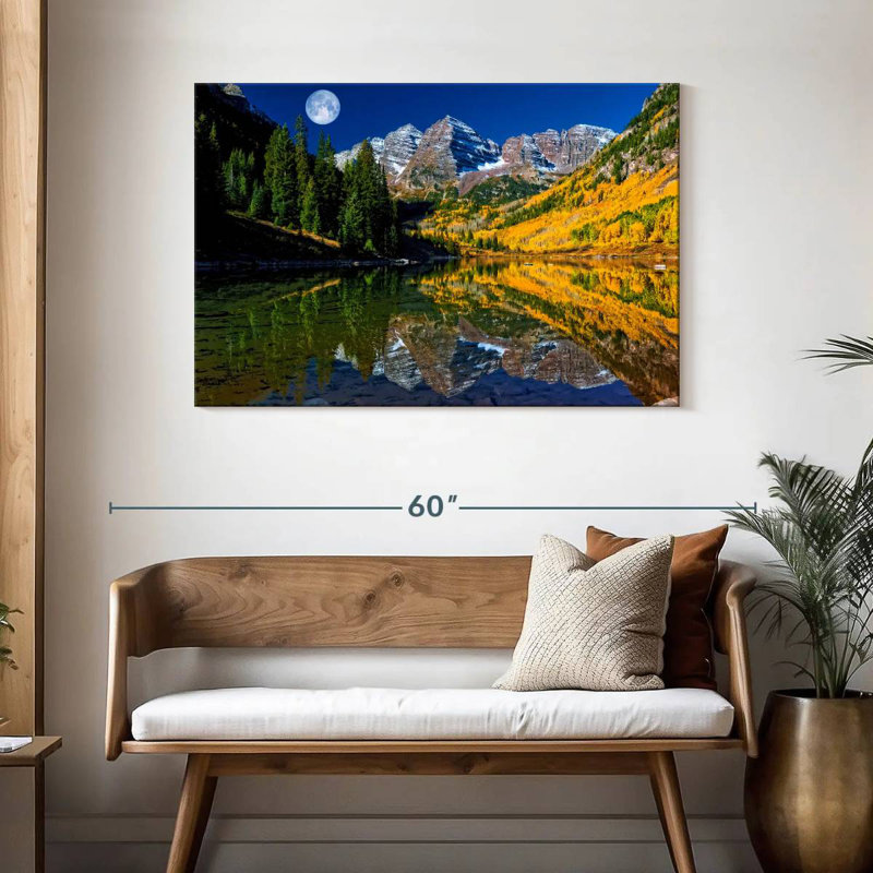 Alvord Maroon Bells pleine lune, H 30 po x l 45 po