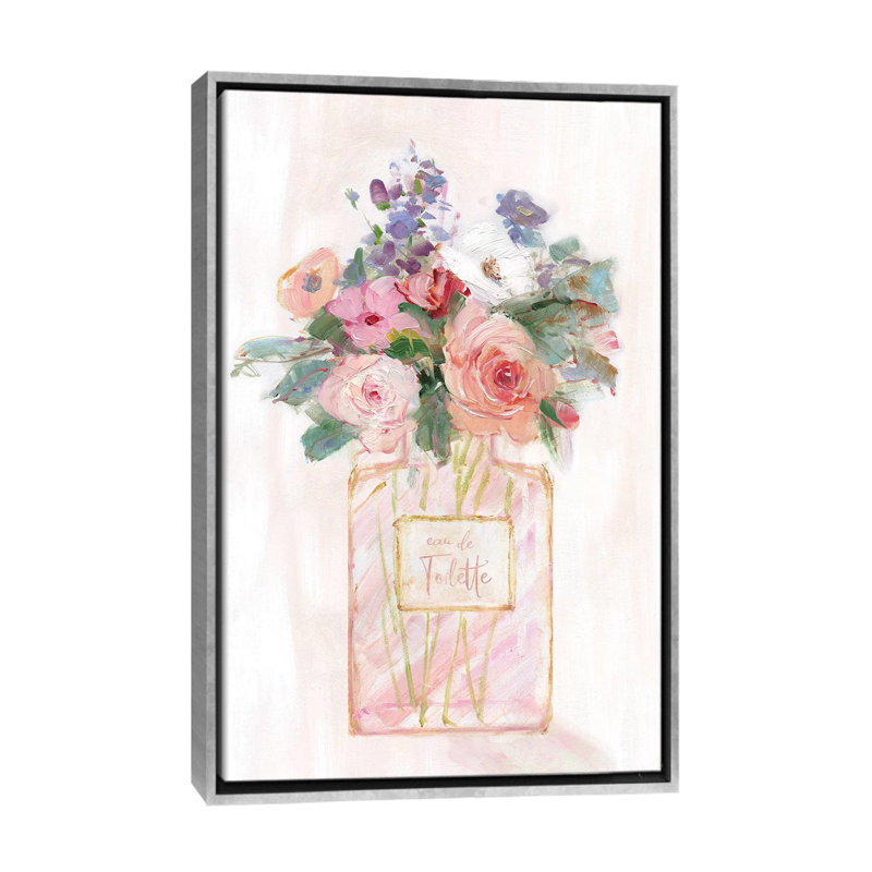 «Perfume Bouquet II» par Sally Swatland - reproduction d'art, Pas de tapis, H 40 po x l 26 po x P 1,5 po, Silver Framed