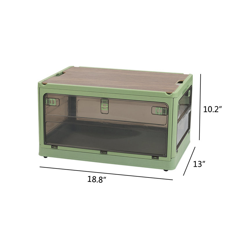 Bettysue Plastic StackableStorage Box with Lid, Green