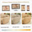 Canapé en forme de L sans os, tissu moelleux doux et moelleux, avec chaise éponge haute densité 32D, aucun assemblage requis, conception ergonomique inférieure antidérapante, avec coussins décoratifs, convient aux chambres à coucher, kaki clair-1285590435-1285590433-1285590436