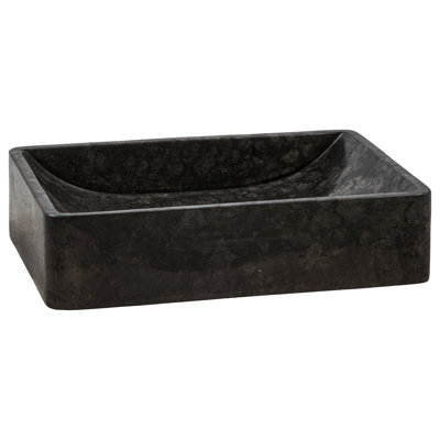 Ivy Bronx Tiara 350mm Stone Square Countertop Basin Bathroom Sink