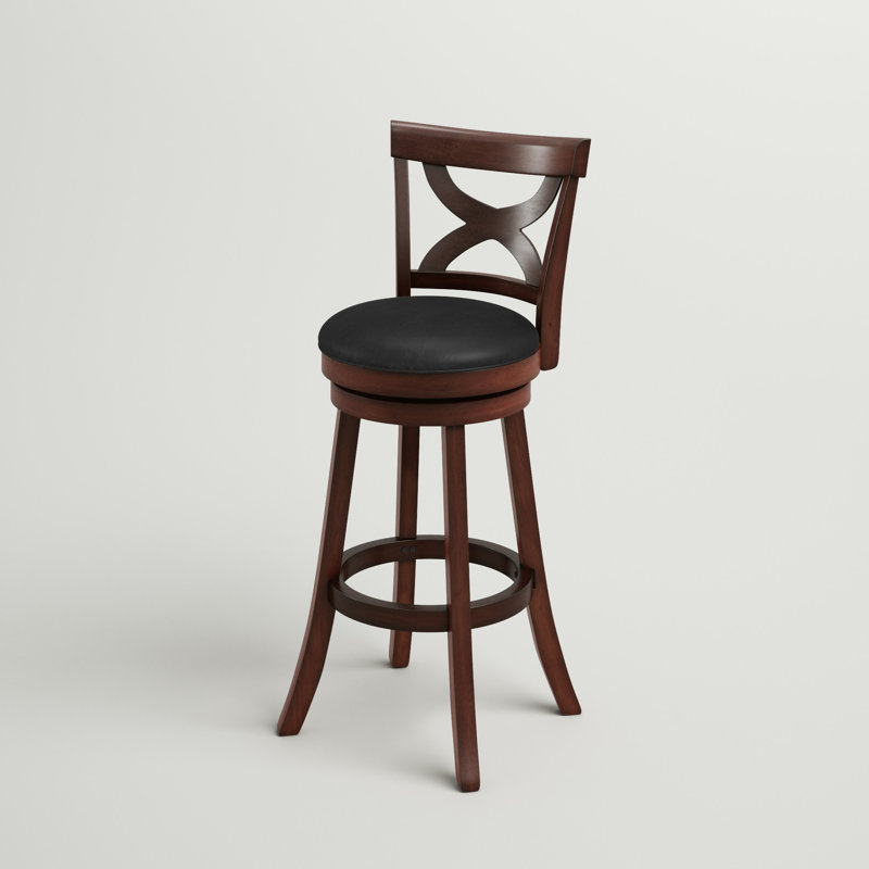Aislinn Swivel Upholstered Counter Stool with Solid Wood Frame, Bar Stool (29” Seat Height)