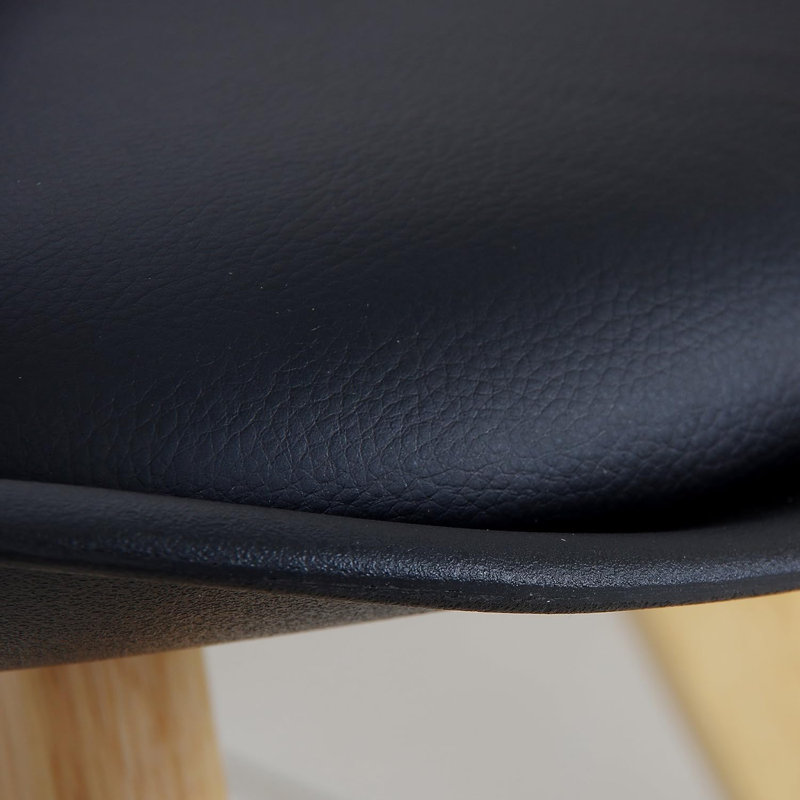 48cm H Upholstered Side Chair, Black