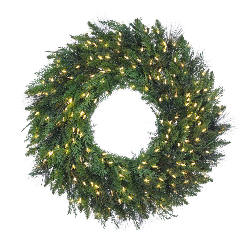 MIXED PINE WREATH, 6" H x 30" W x 30" D