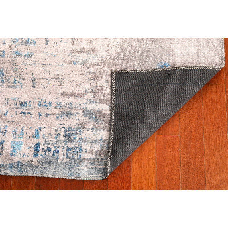 Pomonok London Elements Area Rug, Rectangle 2' x 3', Blue