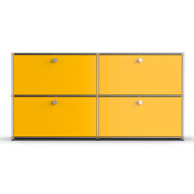 Modular Metal Drawer Sideboard File Cabinet Dining Cabinet Shelf Bookcase 2-Tier Storage