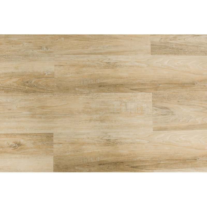 9" x 60" x 6mm Oak Click Lock SPC Luxury Vinyl Plank, Saged Camel