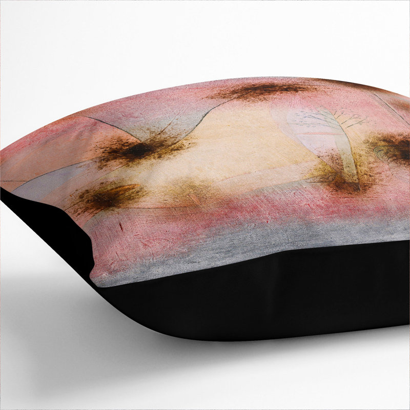 Hardy Plants Square Throw Cushion, 55cm H x 55cm W x 20cm D, Black