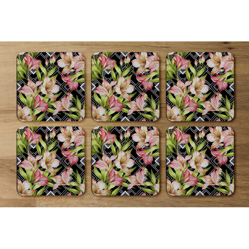 Square 6 Piece Coaster Set
