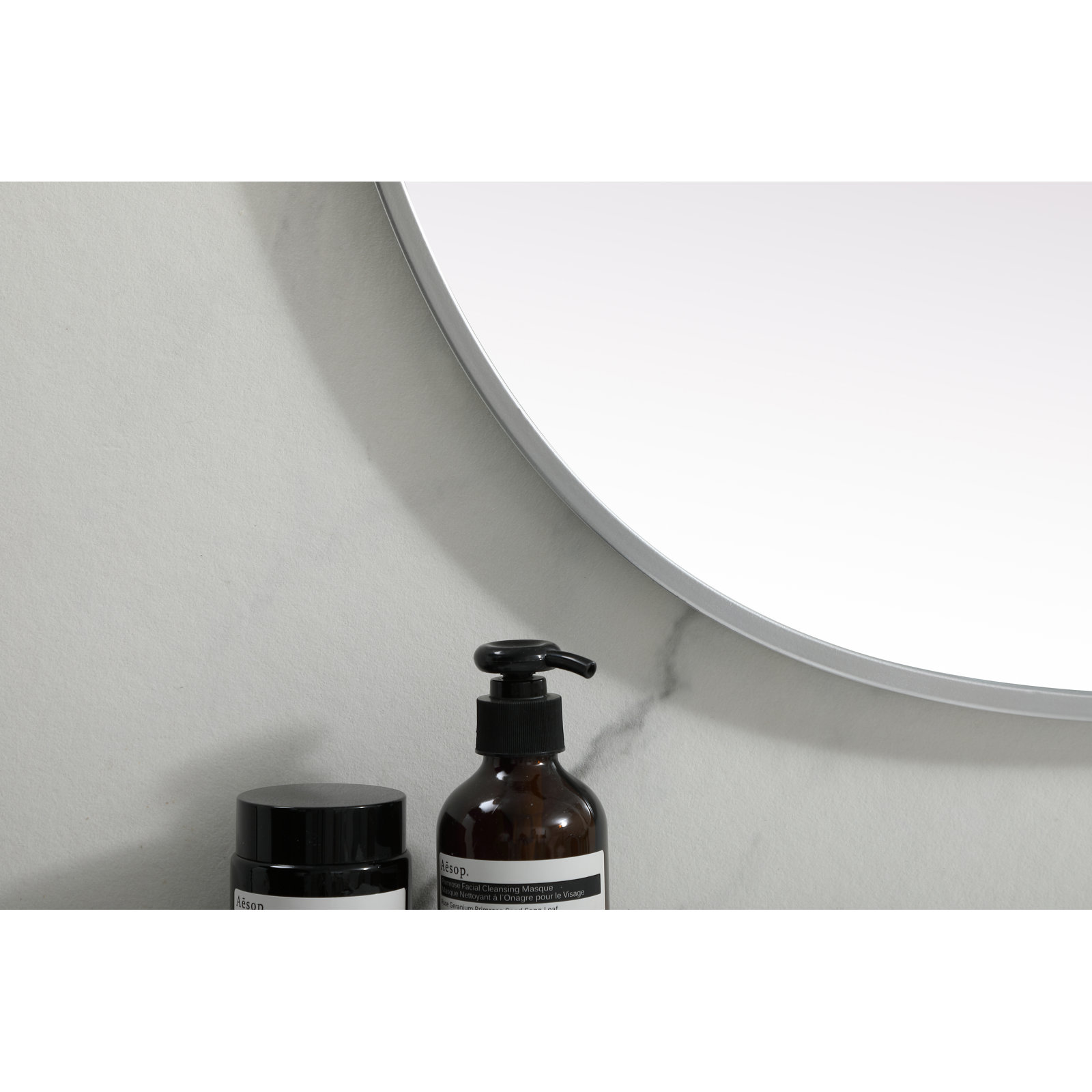 Sabine Metal Curved Oval Wall Mirror, Silver, 36" x 27"
