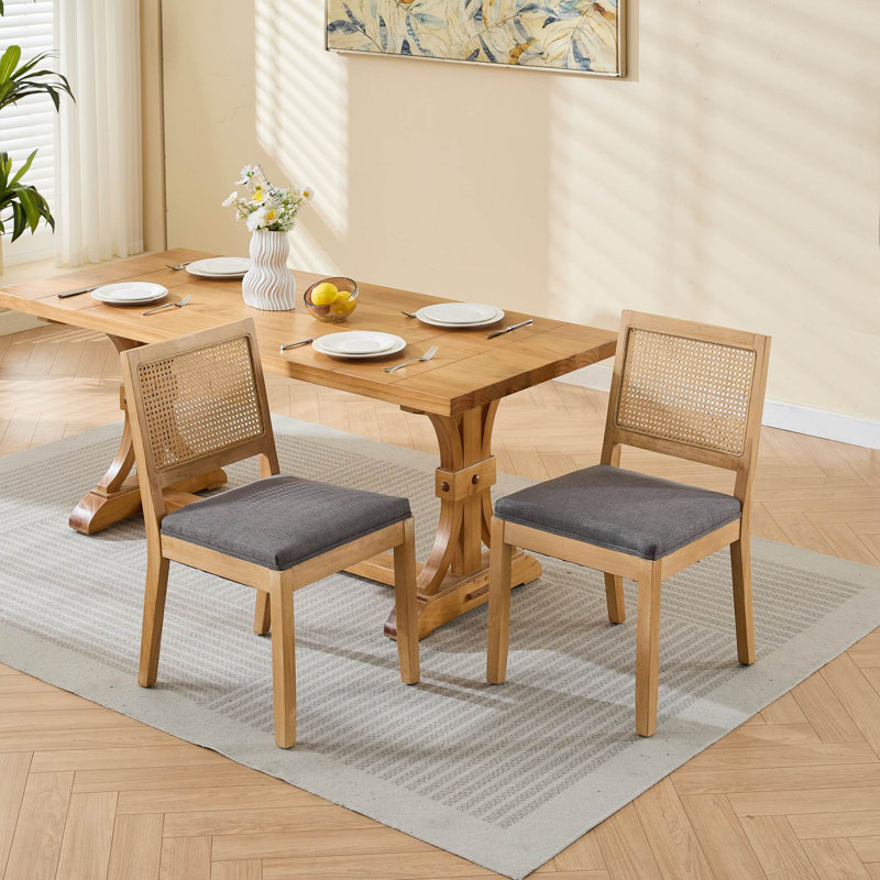 Chaise de salle à manger rembourrée avec dossier Cane