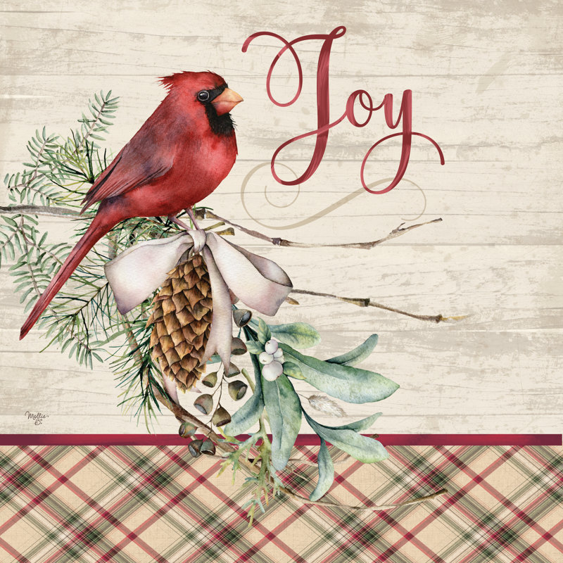 «Cardinal Joy on Canvas» par Mollie B., H 30 po x l 30 po x P 1,25 po
