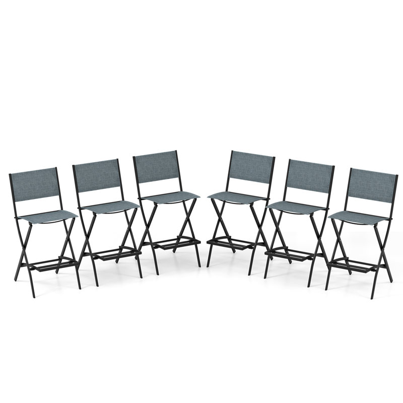 Dylanthomas Counter Stool with Metal Frame, Blue