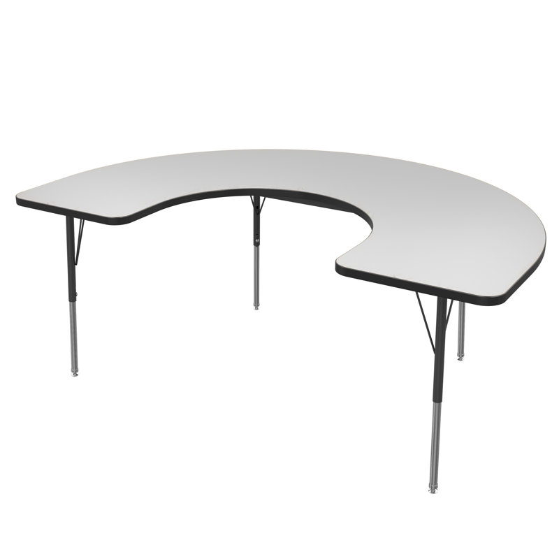 Table d'activité à hauteur réglable MG, H 30 po x L 72 po x l 48 po, Gris nebula, Noir