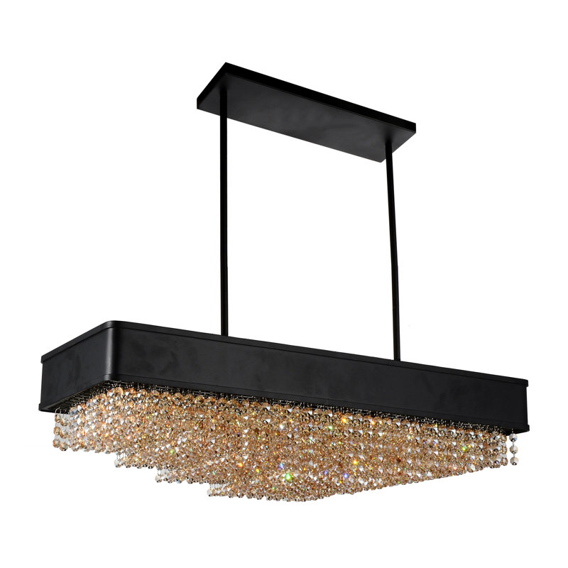 Mali 10 - Light Satin Black Kitchen Island Pendant