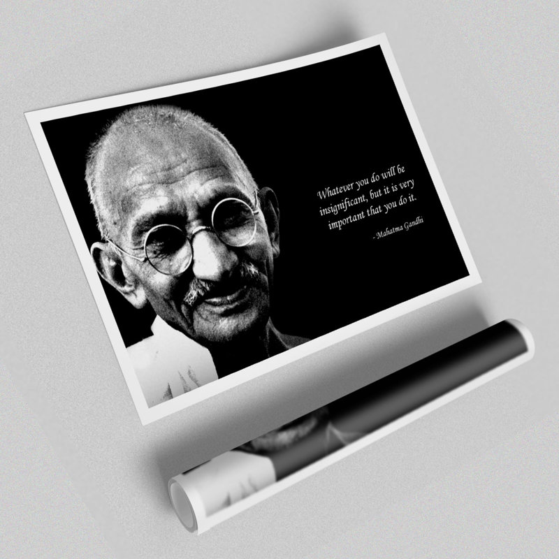 Gandhi Do It - No Frame Print, 42 cm H x 59.4 cm W