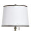 Lampe de table Alcester Steel - or Hayla - abat-jour blanc