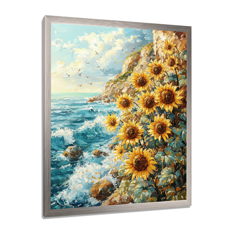 Dittmyre - impressions murales florales, H 44 po x l 34 po, Picture Framed, Argent argent