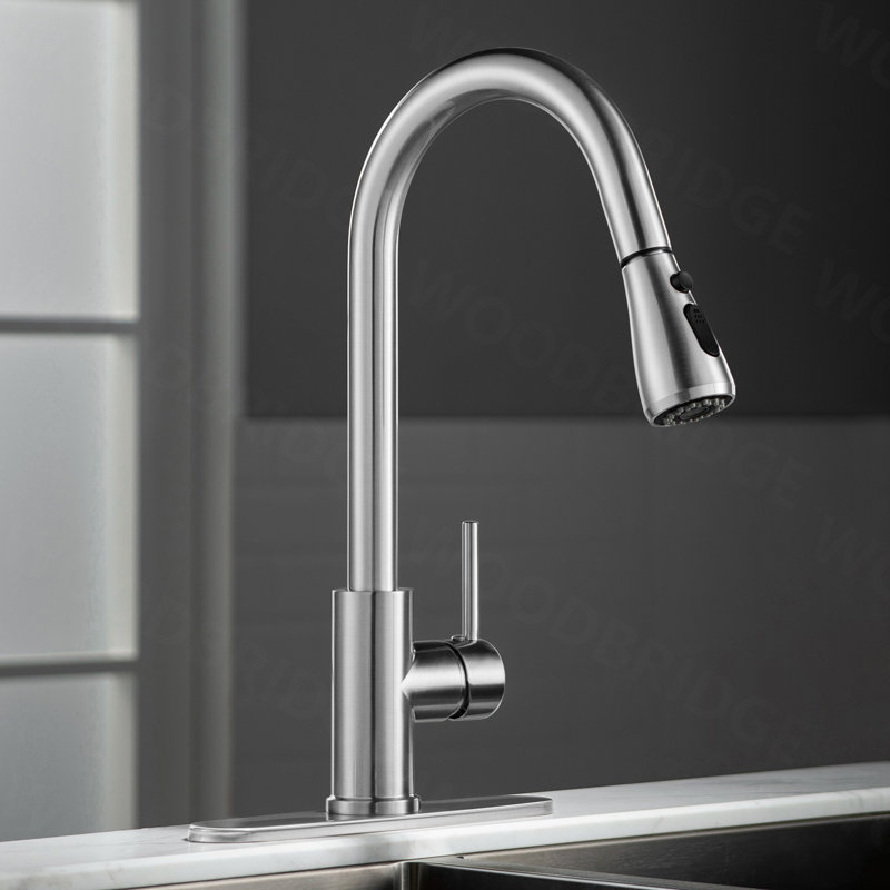WoodBridge Pull Down Kitchen Faucet, Chrome