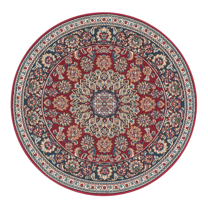 Indoor/Outdoor Traditional Area Rug, Round 3'3"