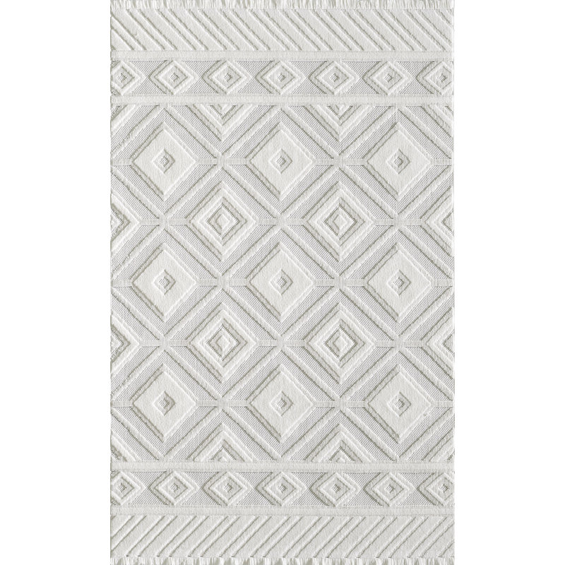 Geometric Indoor Rug, Rectangle 5' x 7'6"