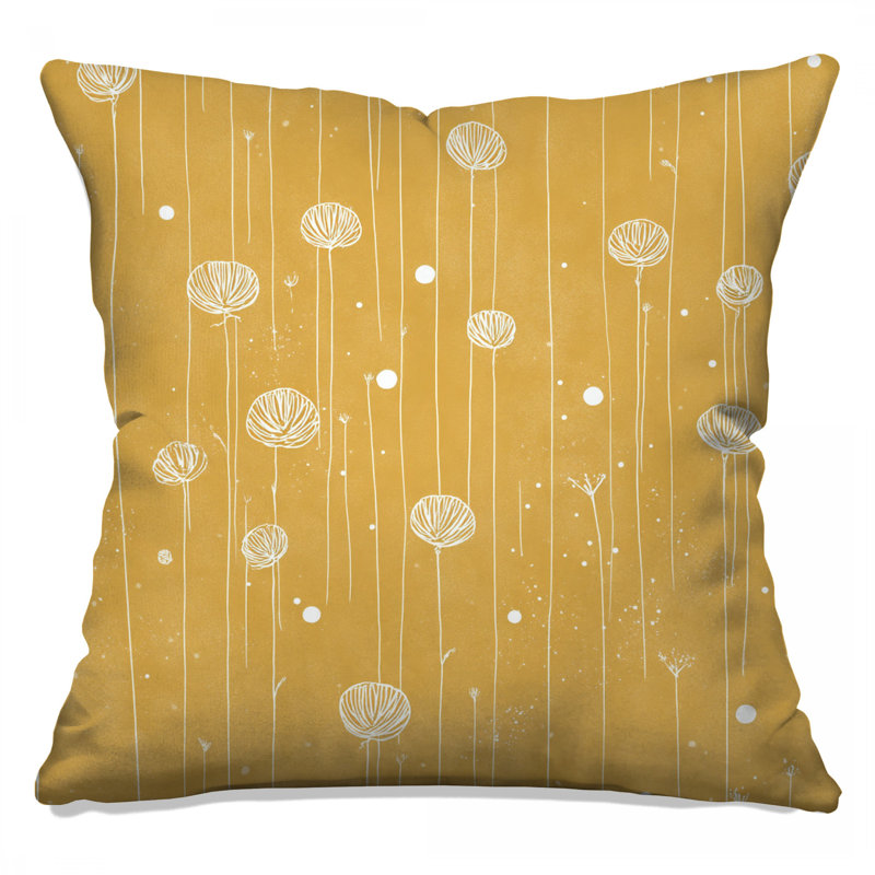 Coussin décoratif fleurs, coussins double face floraux, 14 X 14 pouces