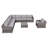 Ensemble de conversation pour 7 personnes avec coussins Biles Wicker-148684551
