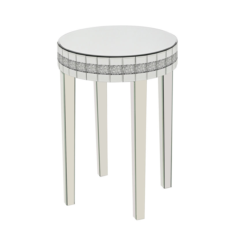 Table de petit déjeuner à miroir ronde Artisanal