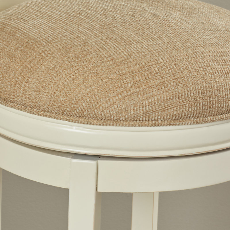 Swivel Upholstered Counter Stool with Solid Wood Frame, Bar Stool (34” Seat Height)