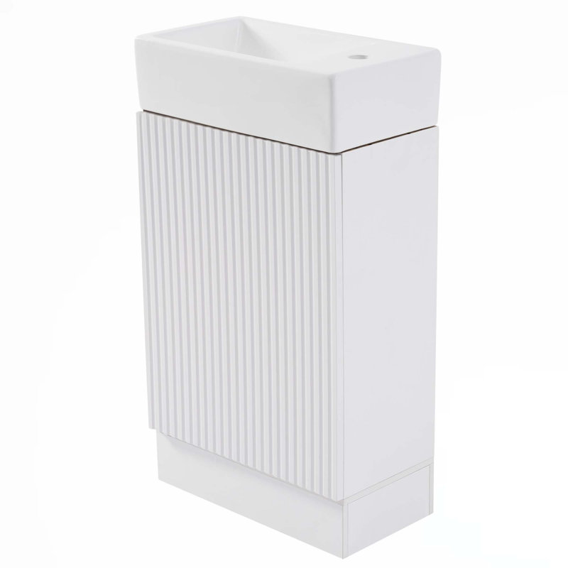 Meuble-lavabo 18,6 po avec lavabo, Blanc