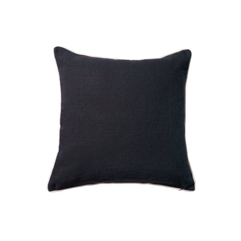 Floral Linen Throw Pillow, 20"H x 20"W, Square