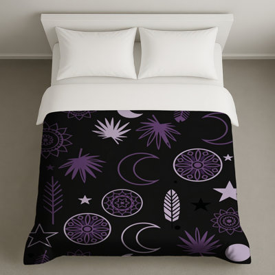 Purple Moon Star Pattern Duvet Covers