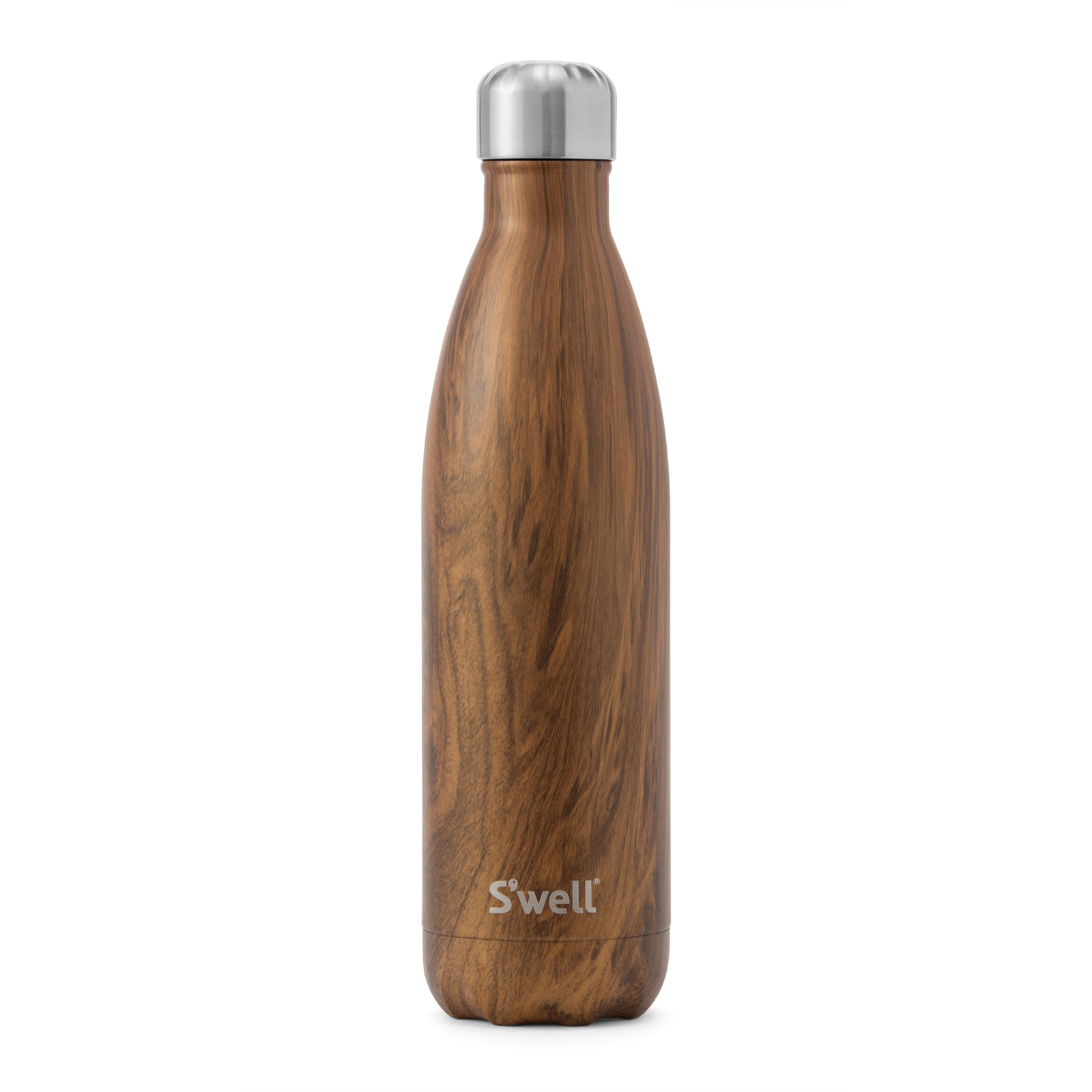 S'well Stainless Steel Triple-Layered Vacuum-Insulated Water Bottle, 25.oz, Teakwood
