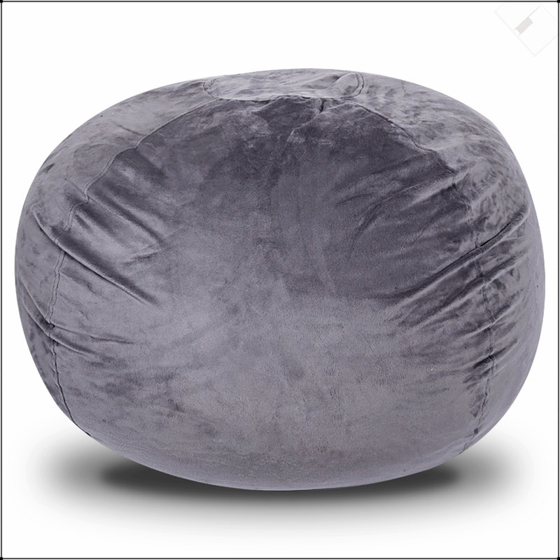 Fauteuil à billes Minky, Velours gris velours