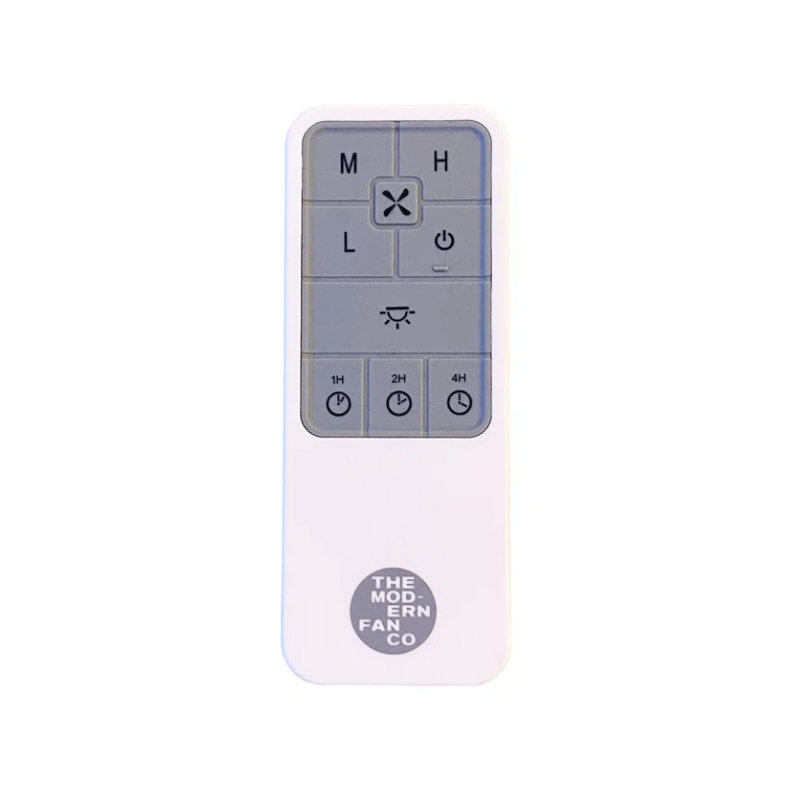 Downrod Ceiling Fan, Brushed Aluminum, Handheld Remote Control (2-wire), Maple