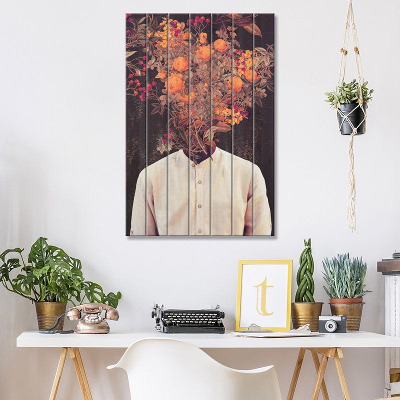 Bloom par Frank Moth - reproduction, H 40 po x l 26 po x P 1,5 po, Bois, Pas de tapis