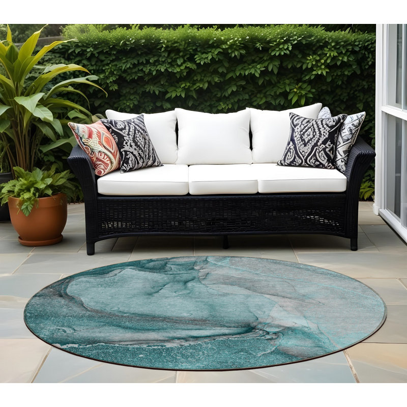 Tapis extérieur rond 8 pi