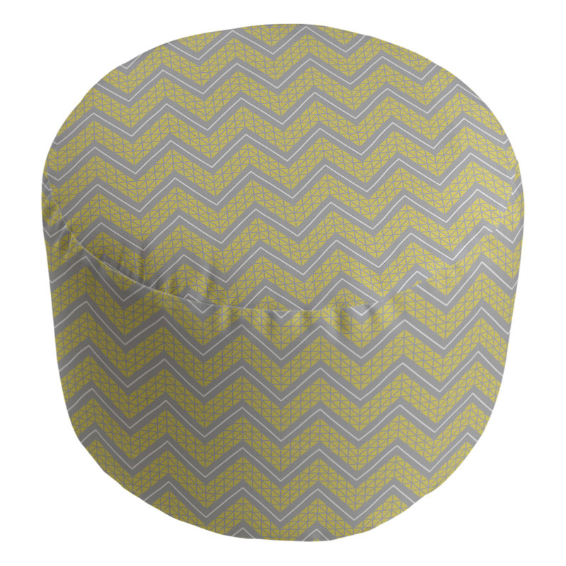 repose-pieds à motif à chevrons à la main classic, Jaune foncé