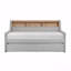 Lit de jour gris clair 1Pc avec bibliothèque gigogne escamotable
