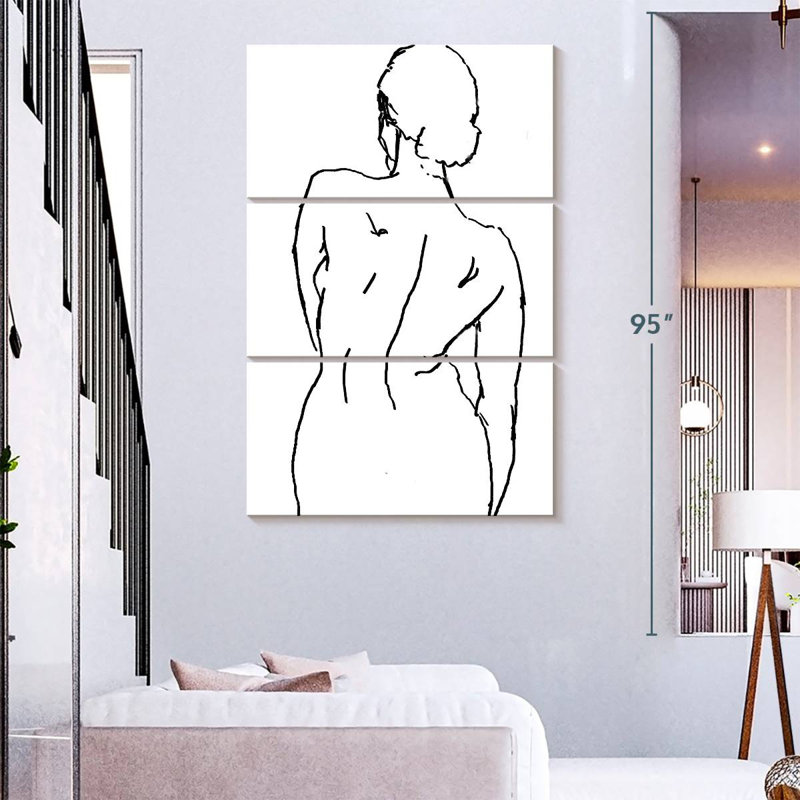 Étude de figurine minimaliste Leisha II, H 74 po x l 48 po