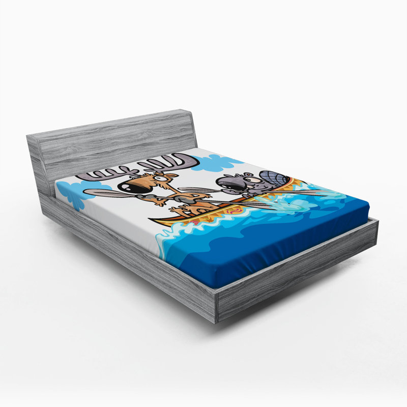 Moose Microfiber Fitted Sheet, Full Fitted Sheet