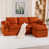 Velours côtelé orange sélectionné