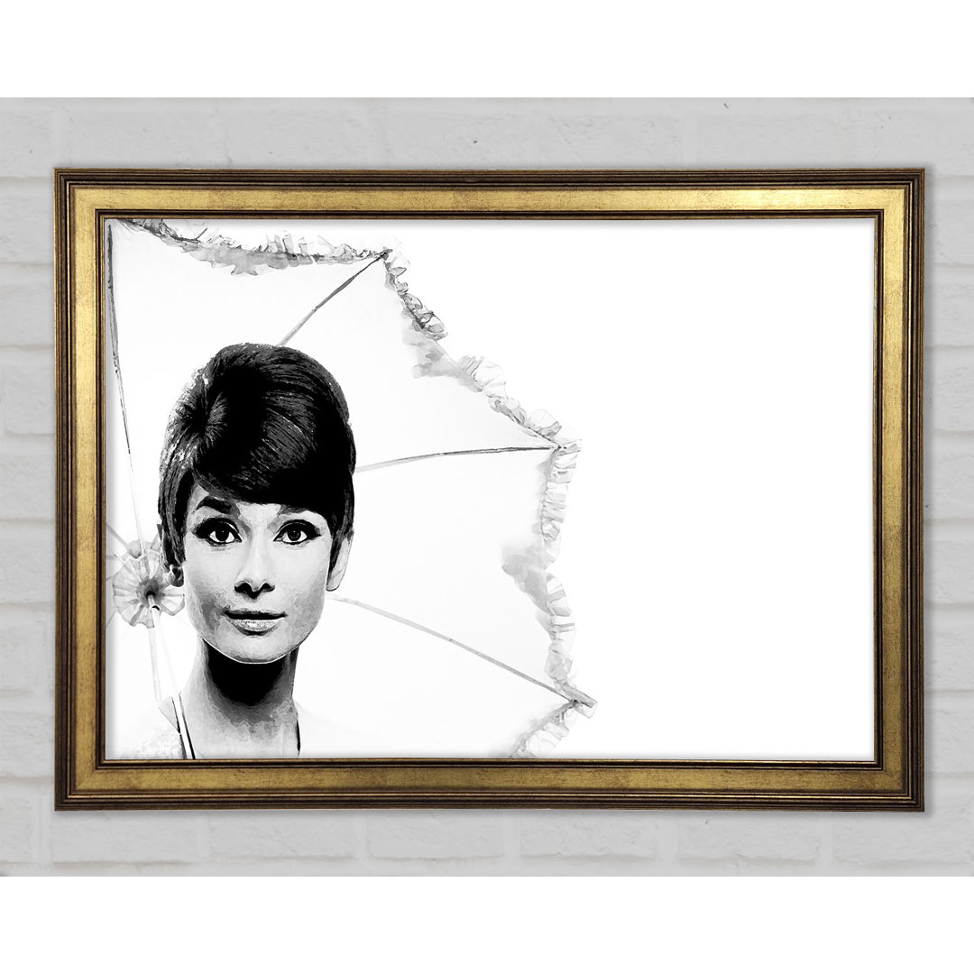 Audrey Hepburn Regenschirm - Druck