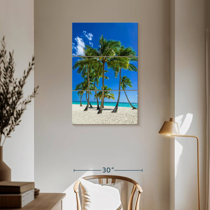 Gillard White Sand Gillard Palms, 57" H x 36" W