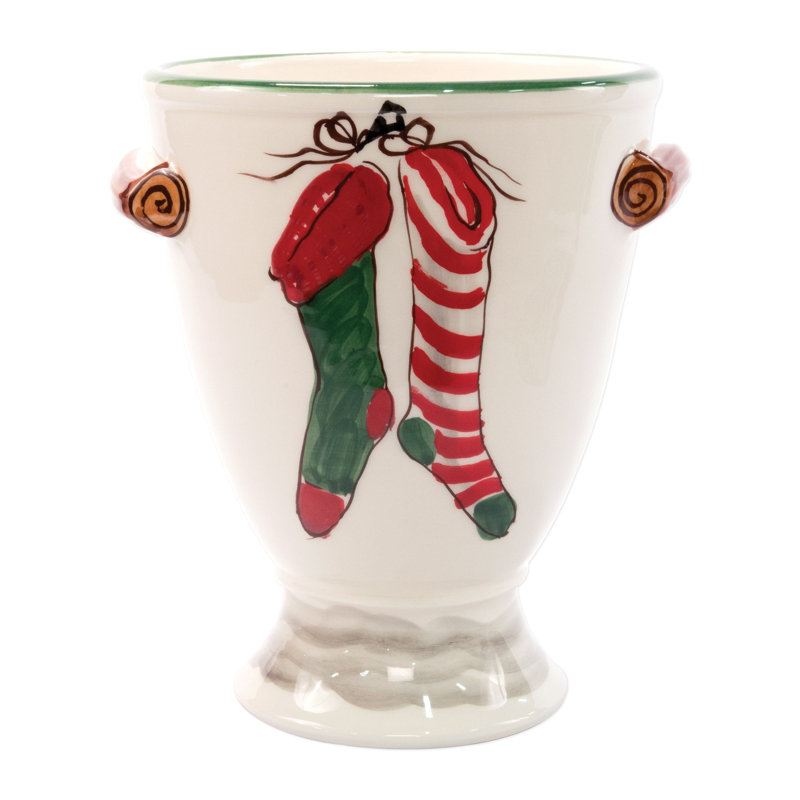 Old St. Nick Earthenware Table Vase