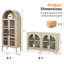 Buffet rustique 2 pièces et armoire arquée, armoire de cuisine en bois, avec rangement et tablettes réglables pour la salle à manger, le salon-305559578