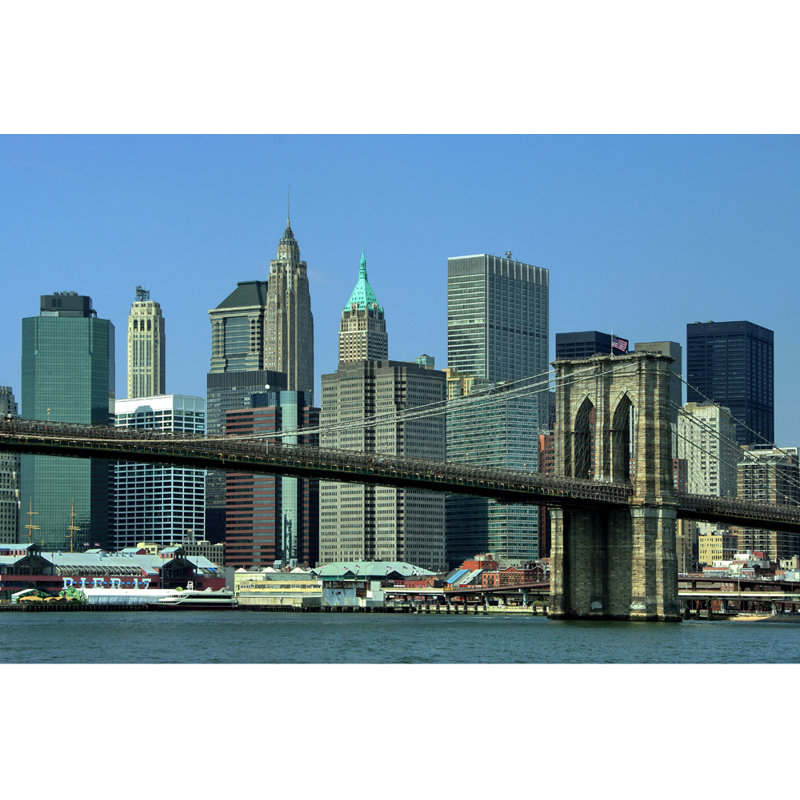 Pont de Brooklyn à New York, H 27 po x l 40 po