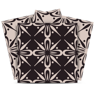 8" x 8" Cream Vinyl Peel And Stick Removable Tiles