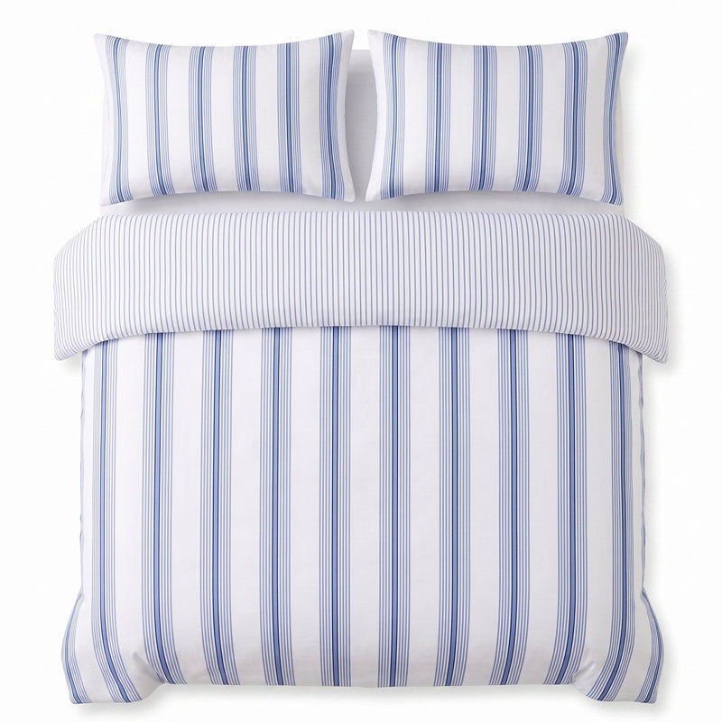 Reversible Striped Duvet Set, Double