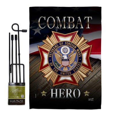 Double Sided 222'' H x 156'' W Polyester Flag Set